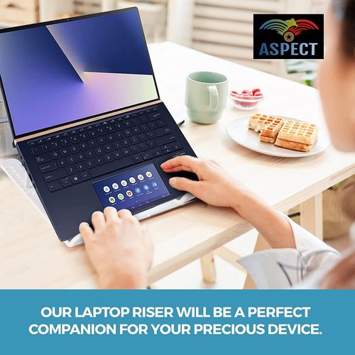 MaxLift 8-Angle Adjustable Laptop Stand: Ergonomic & Portable, 15.6” Max